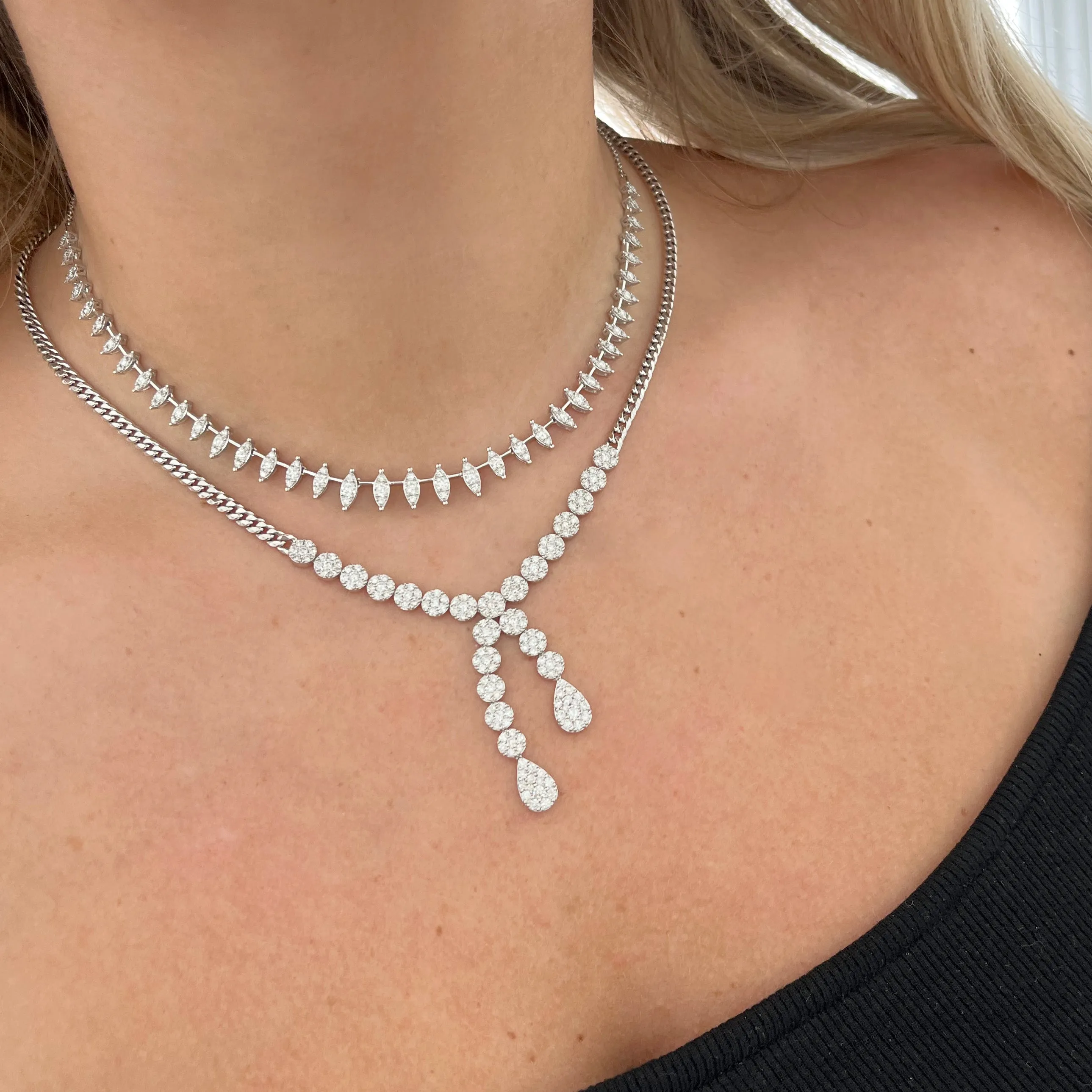 14K GOLD DIAMOND MARIANA NECKLACE