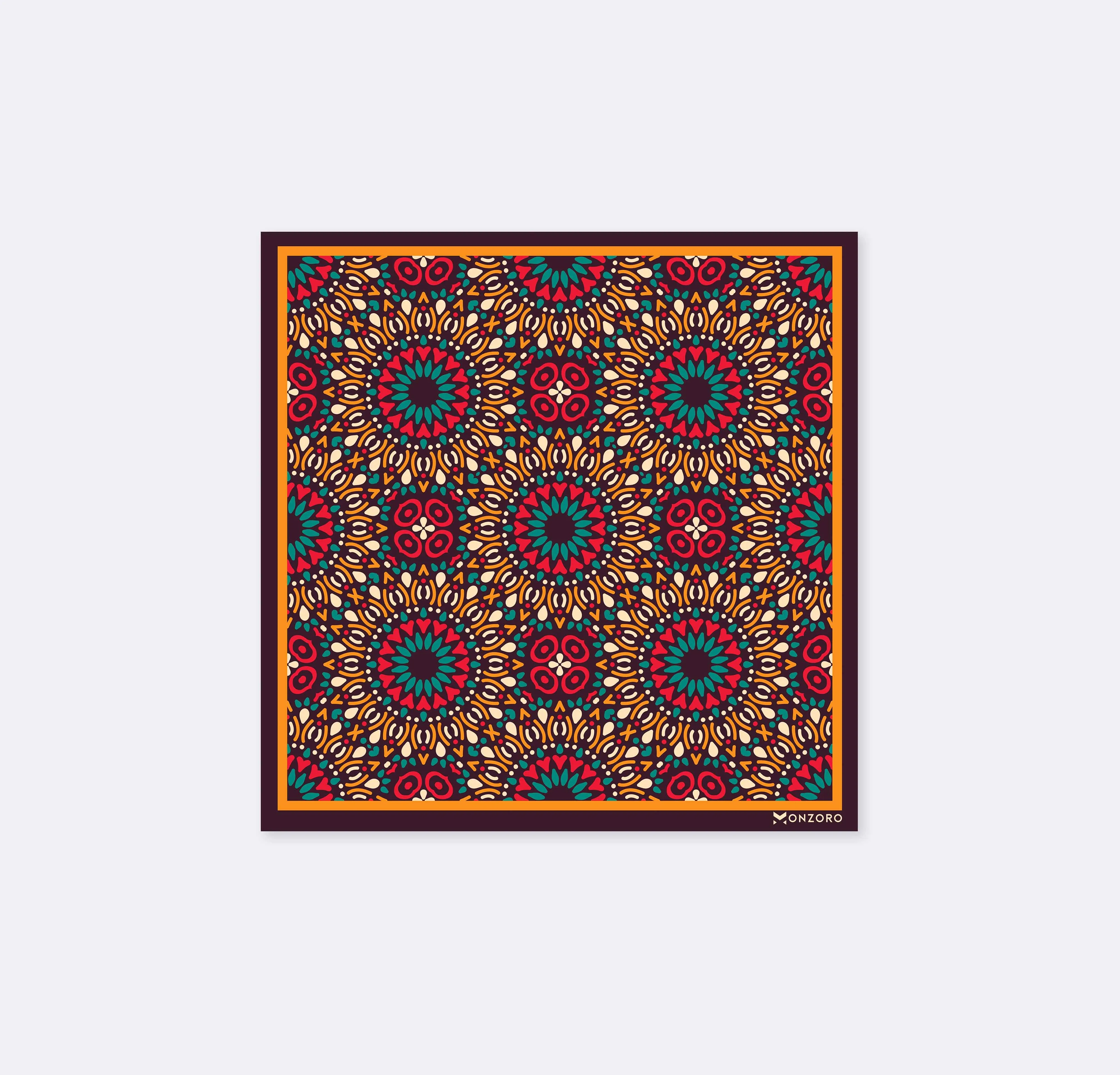 African Art silk pocket square