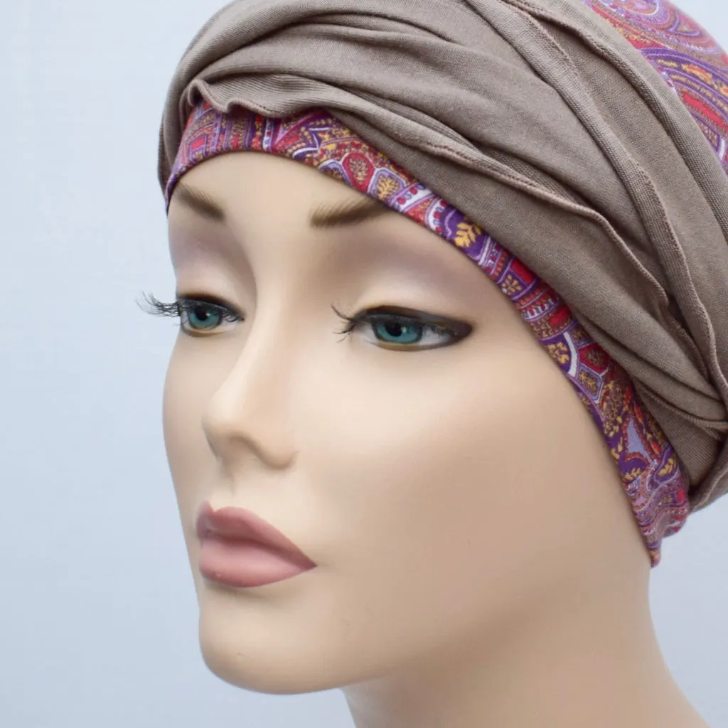 Chemo Head Wrap Taupe