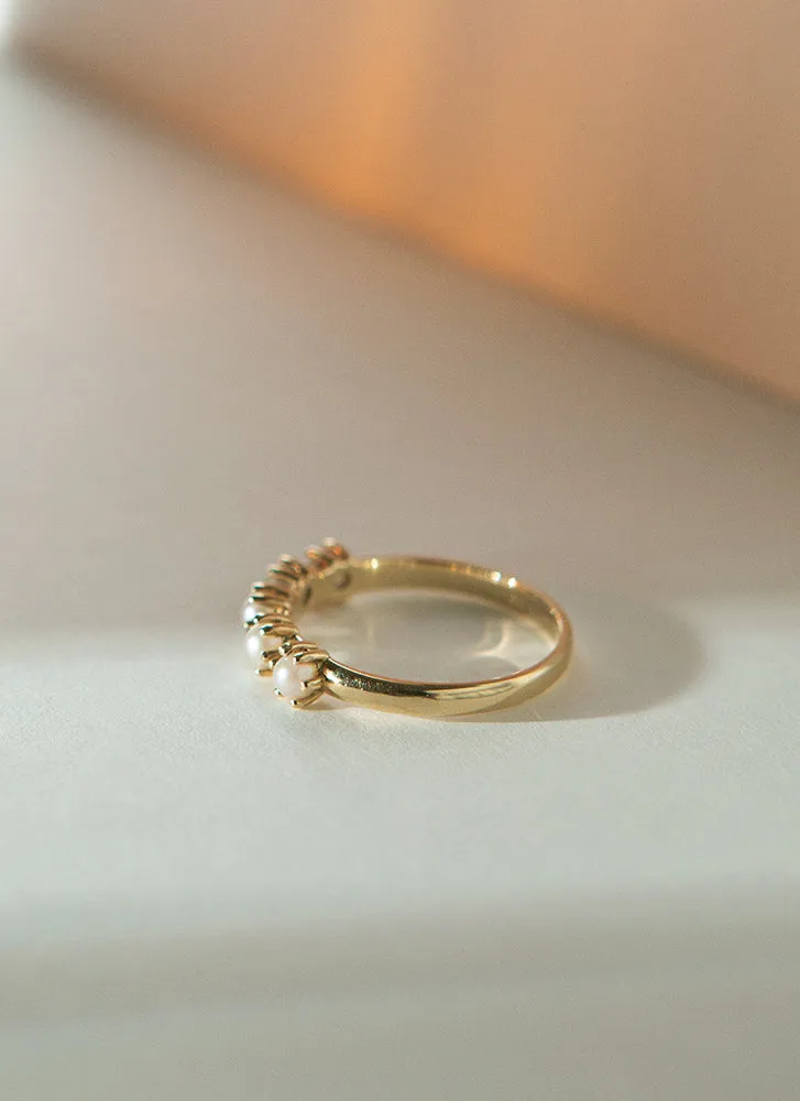 Fallon pearl ring 14k gold