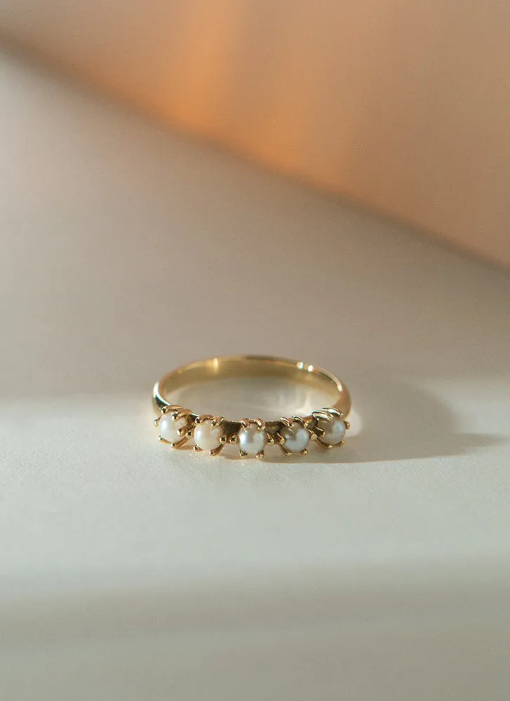 Fallon pearl ring 14k gold