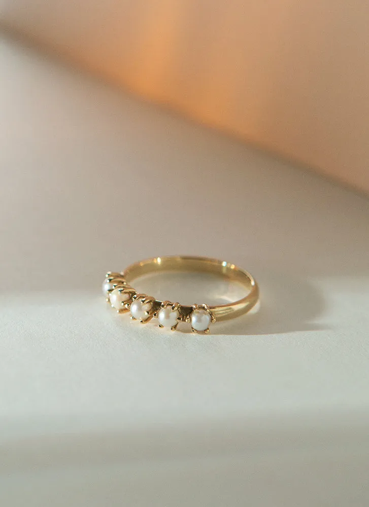 Fallon pearl ring 14k gold