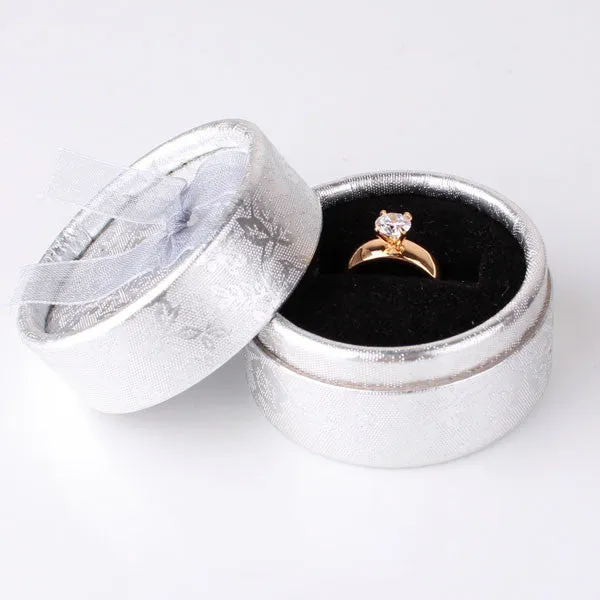 Fashion Statements Rings for Women 18K Gold Plated Round White Austrian Crystal Rings Zircon CZ Band Engagement Ring