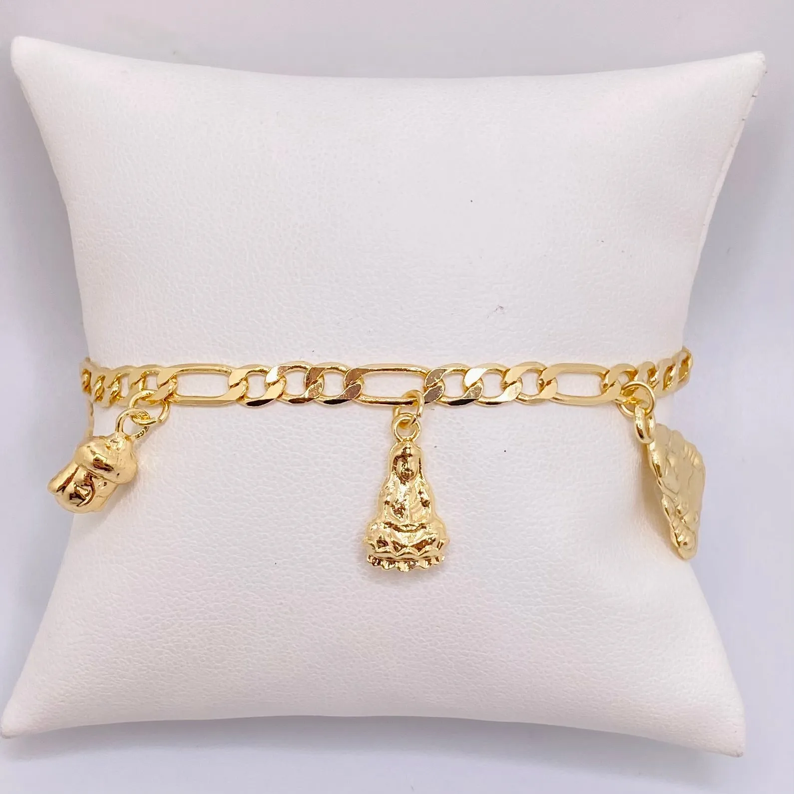 Figaro Buda Charm Bracelet