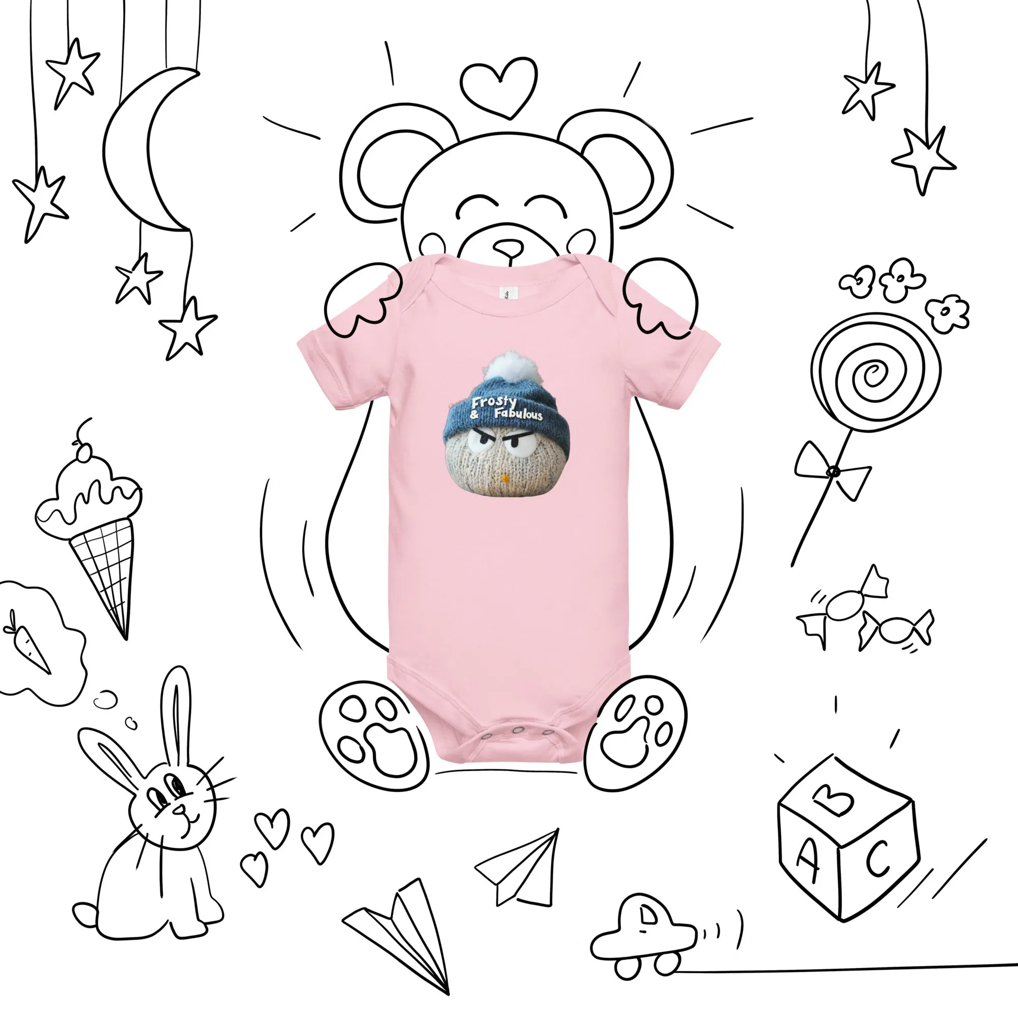 Frosty & Fabulous Baby short sleeve one piece