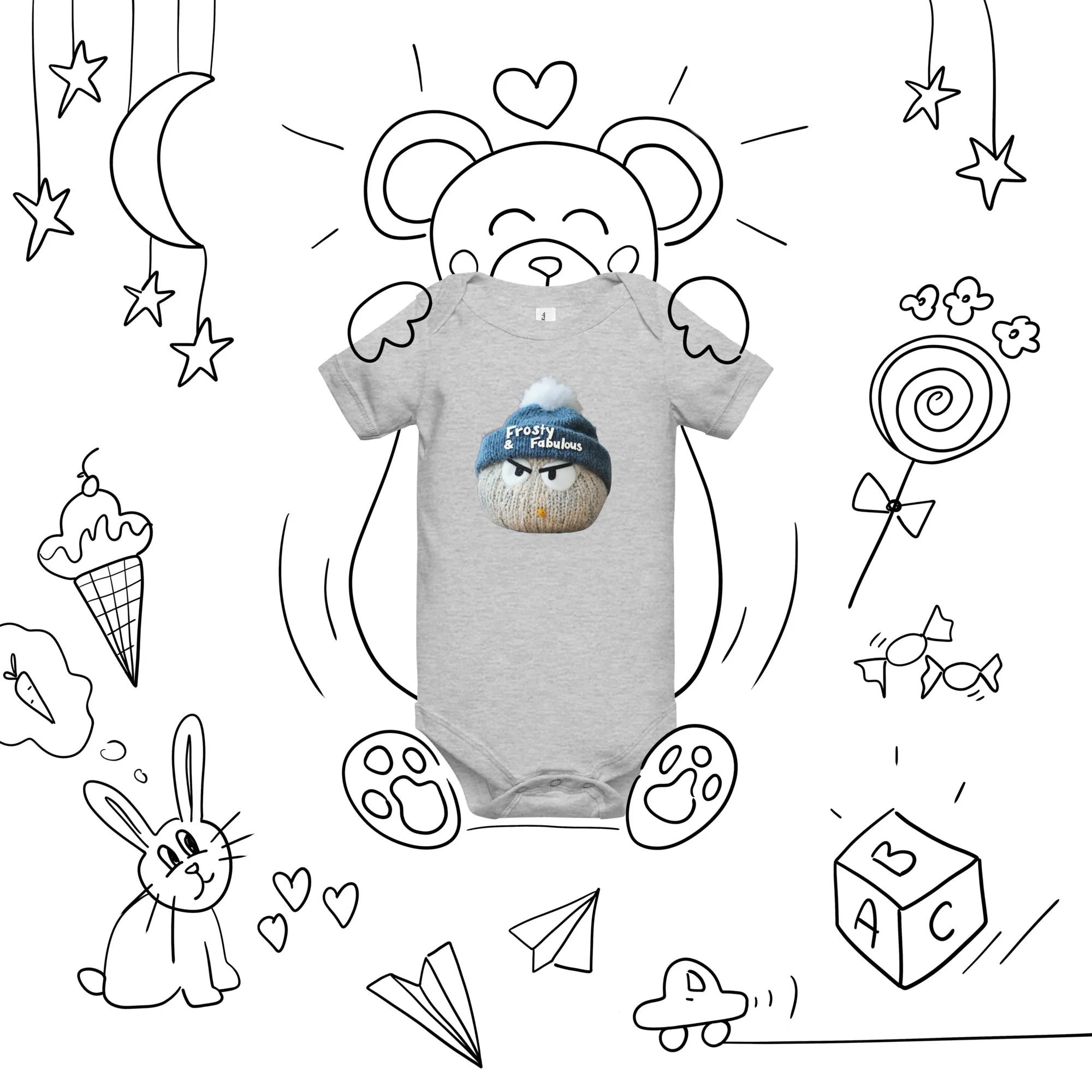Frosty & Fabulous Baby short sleeve one piece