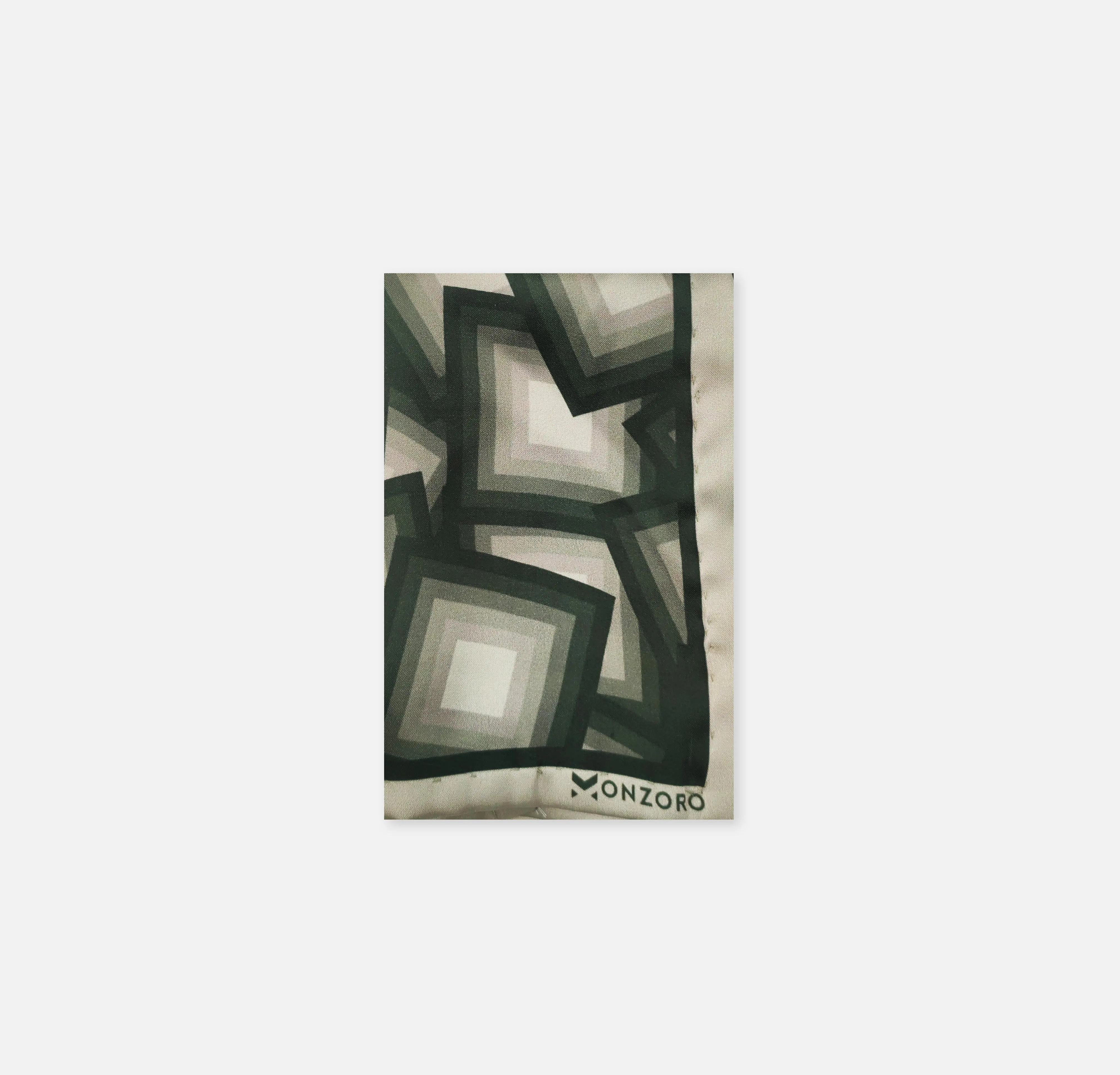 Grey and white minimalistic - silk pocket squares