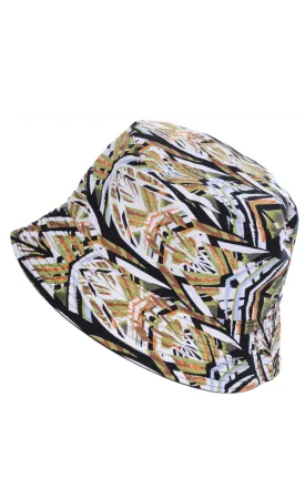 JH862 Reversible Packable Print Cotton Bucket Hat
