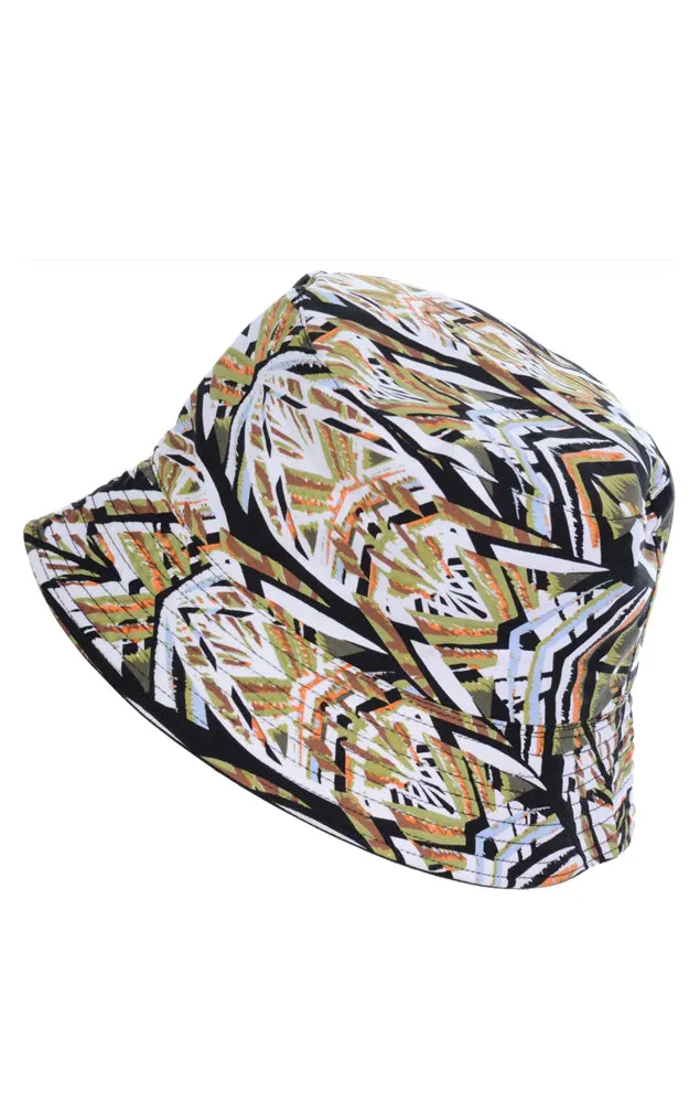 JH862 Reversible Packable Print Cotton Bucket Hat