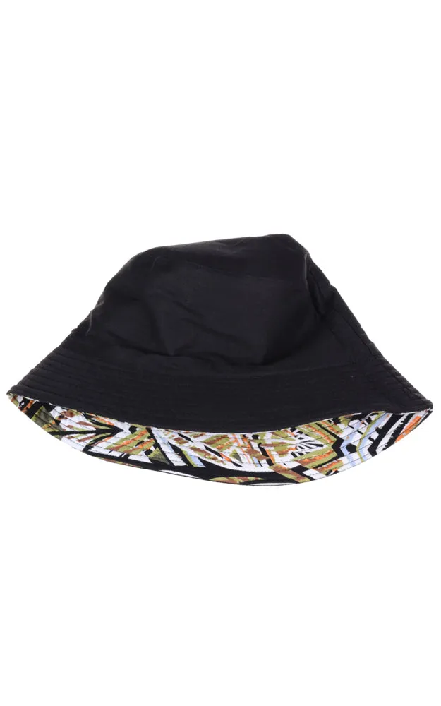 JH862 Reversible Packable Print Cotton Bucket Hat