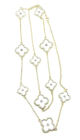 MOP Flower Station Necklace