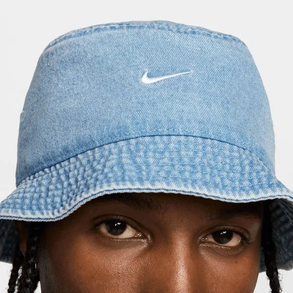 Nike Apex Denim Bucket Hat Aegean Storm - Thunder Blue - White