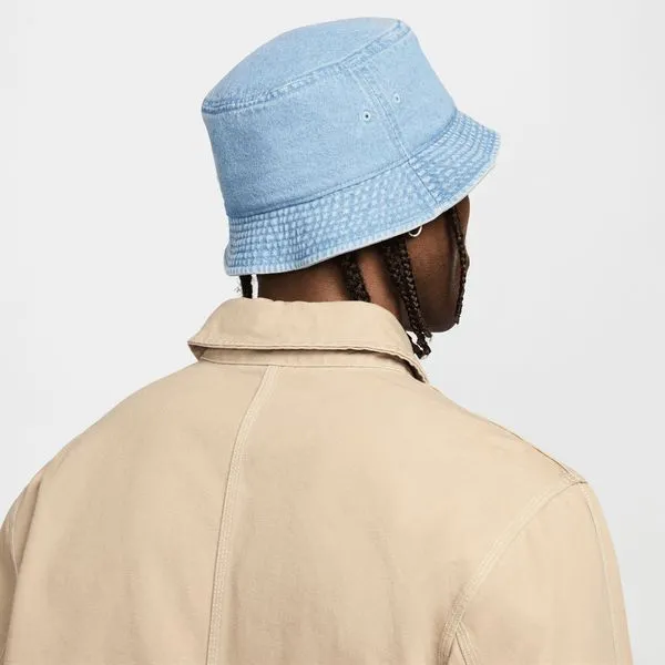 Nike Apex Denim Bucket Hat Aegean Storm - Thunder Blue - White