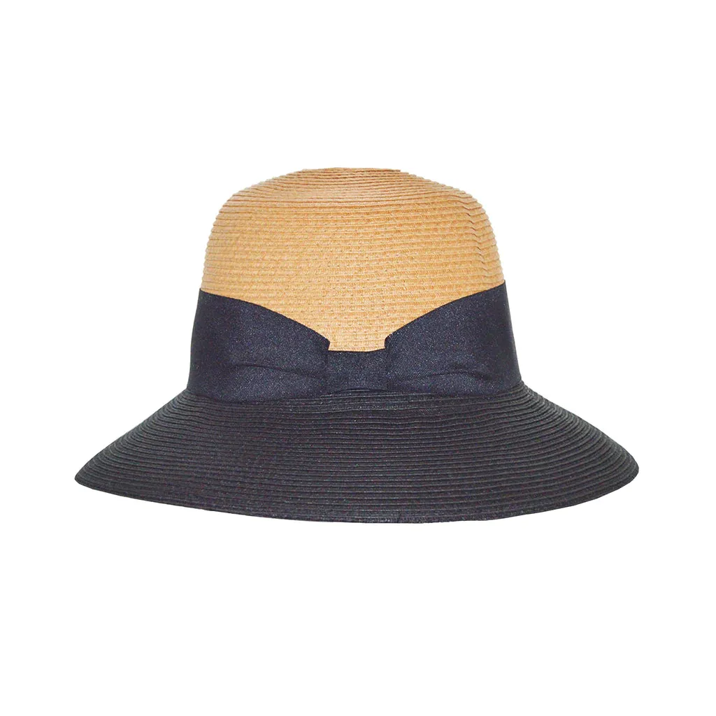 Nina Bucket Sun Hat Black Camel