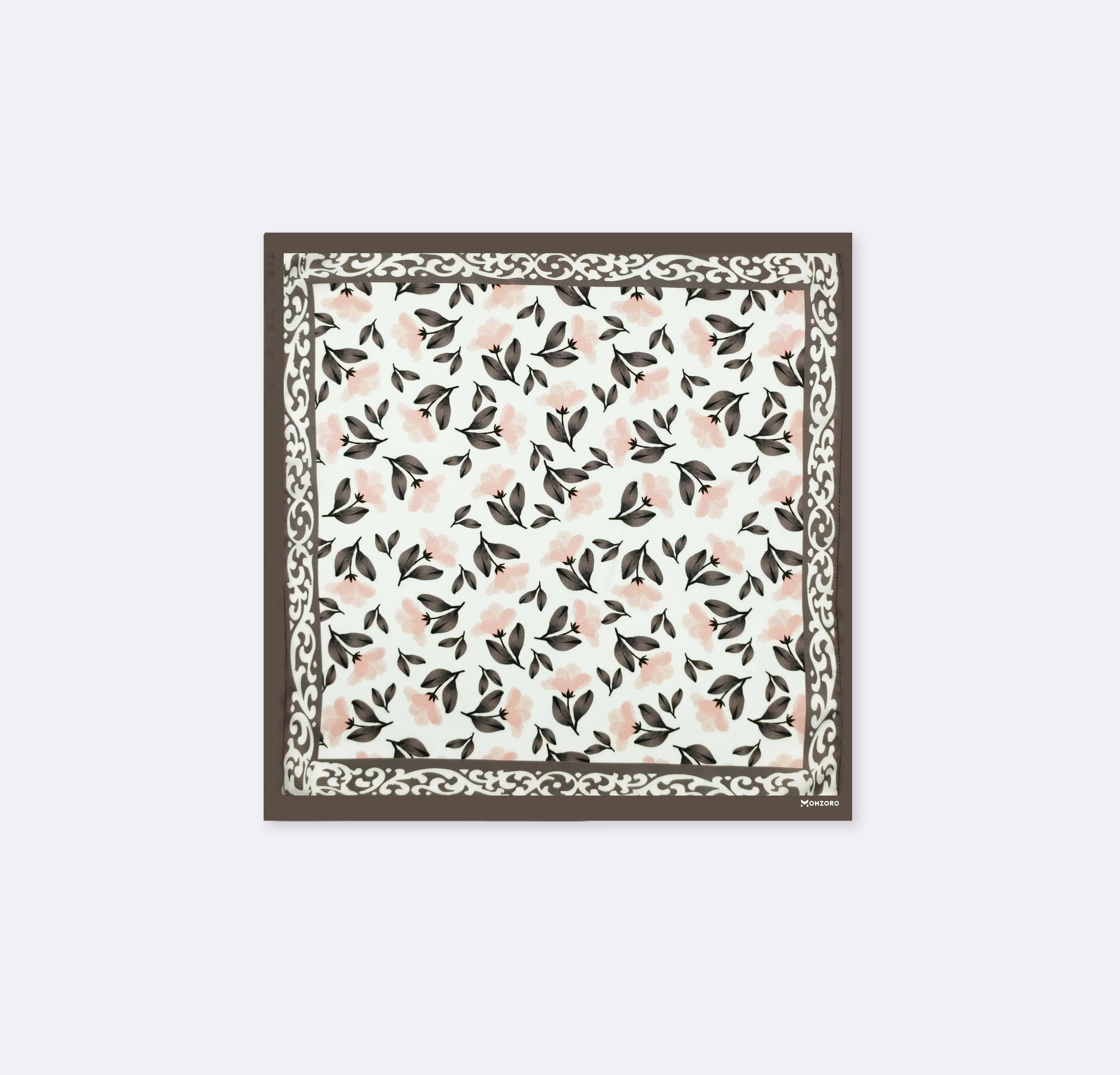 PINK & GREY FLORAL - SILK POCKET SQUARES