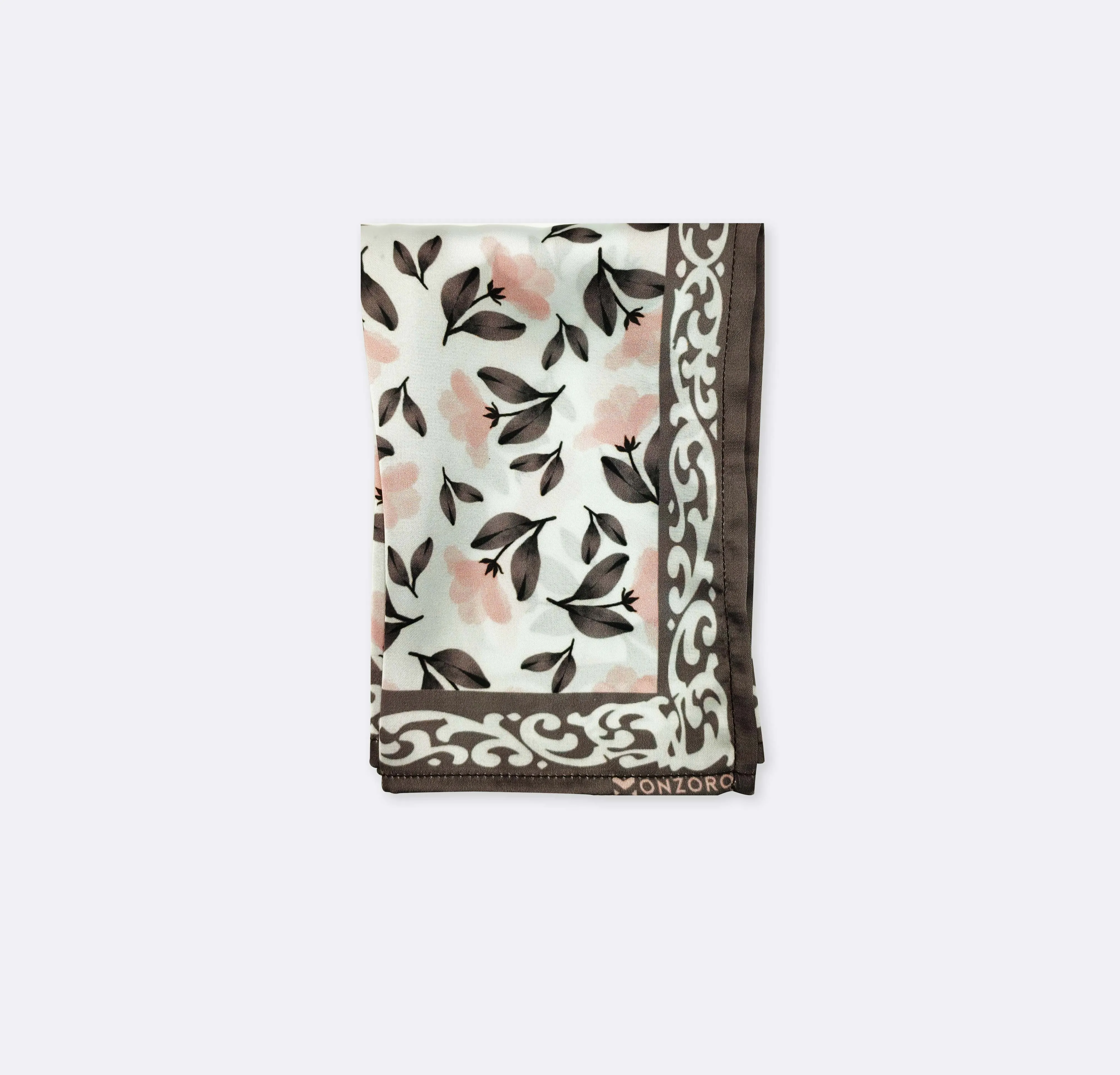 PINK & GREY FLORAL - SILK POCKET SQUARES