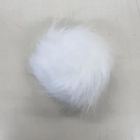 Pom Poms White - 10cm with Snap Fastener