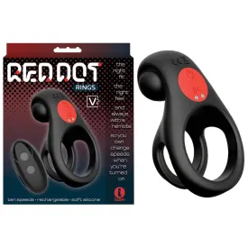 Red Dot Rings - V2 -  USB Rechargeable Vibrating Cock & Ball Ring with Remote