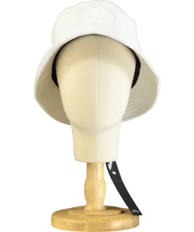 Stone Island White Compass-motif Cotton Bucket Hat UK M