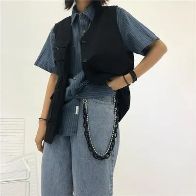 Transparent Double Bead Neon Color Waist Chains